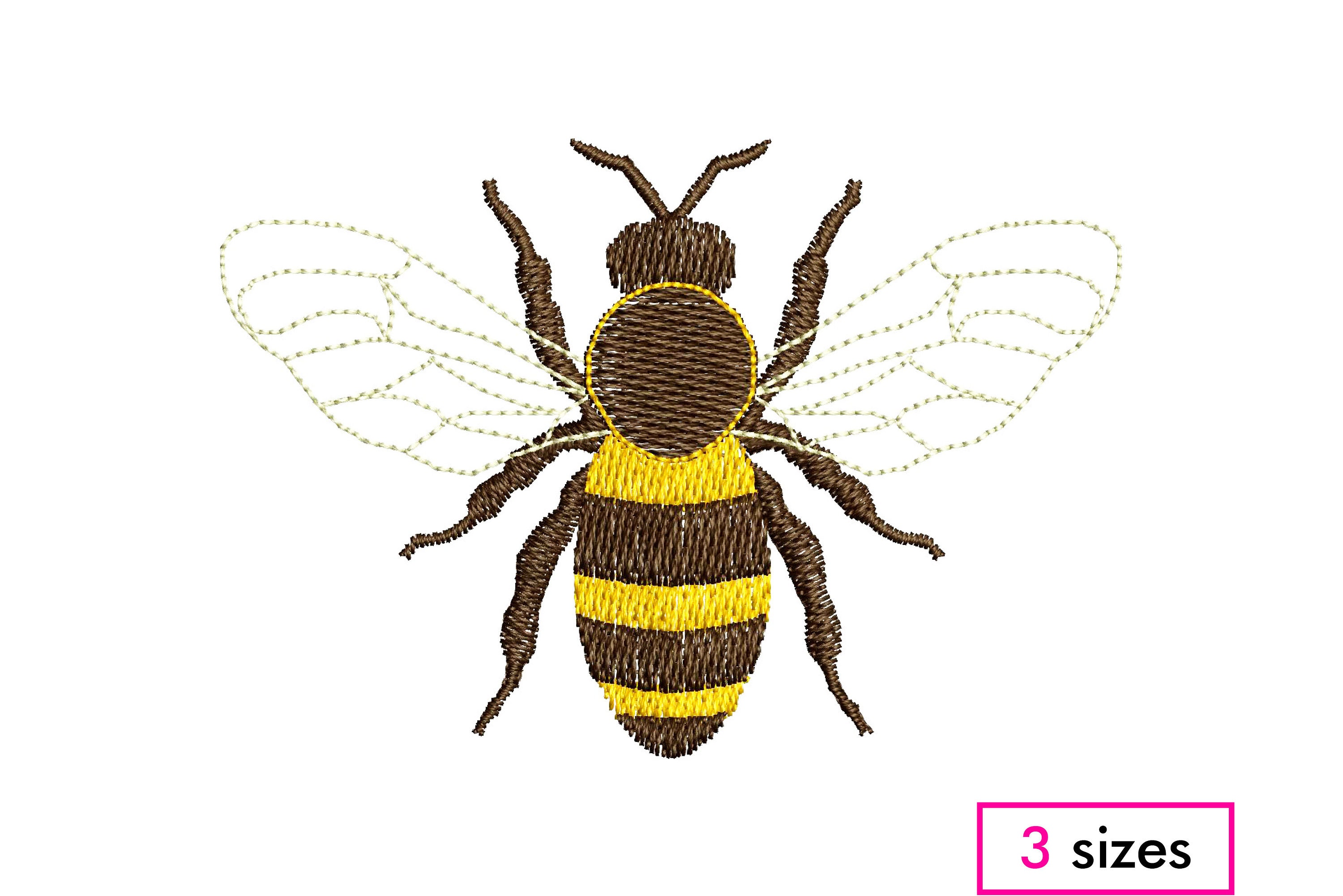 Mini bee flying embroidery design flying realistic bee  etsy uk Mini bee flying embroidery design flying realistic bee  etsy uk