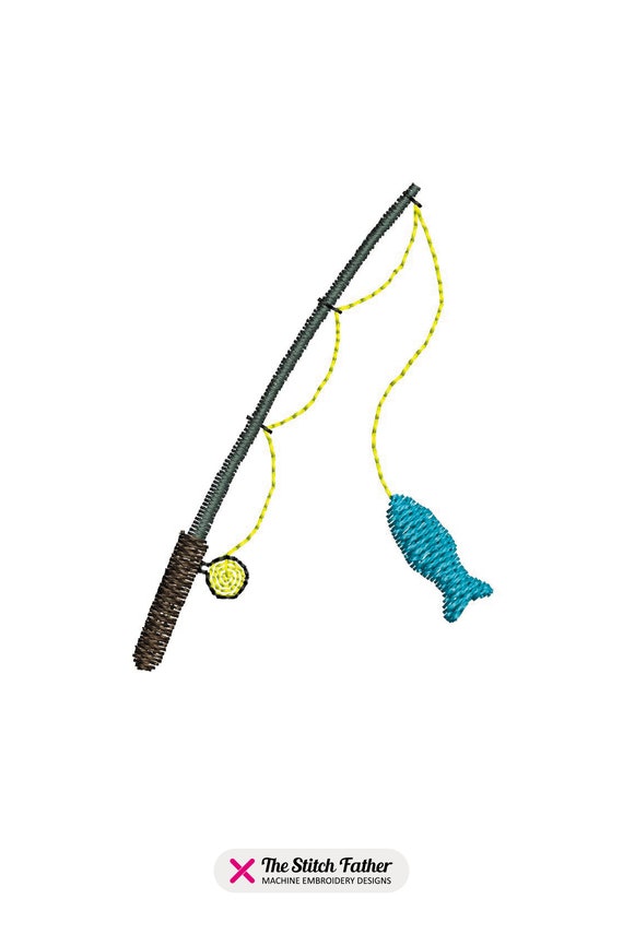 Mini Fishing Rod Machine Embroidery Design Fishing Rod With Fish Angling  Fishing Line Fishing Equipment Catch Fish INSTANT DOWNLOAD -  Sweden