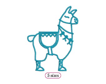 Llama Outline Machine Embroidery design - 5 sizes - INSTANT DOWNLOAD