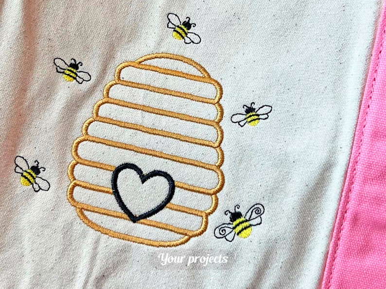 Mini Cute Flying Bees Machine Embroidery Design - 3 Sizes - INSTANT ...