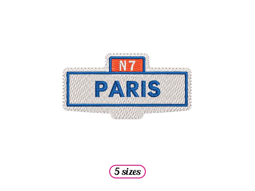 Paris City Sign Machine Embroidery Design - 5 Sizes - INSTANT