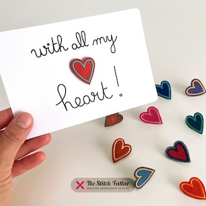 Tutoriel carte avec motif de broderie Machine épingle coeur - taille 1 - TÉLÉCHARGEMENT IMMÉDIAT