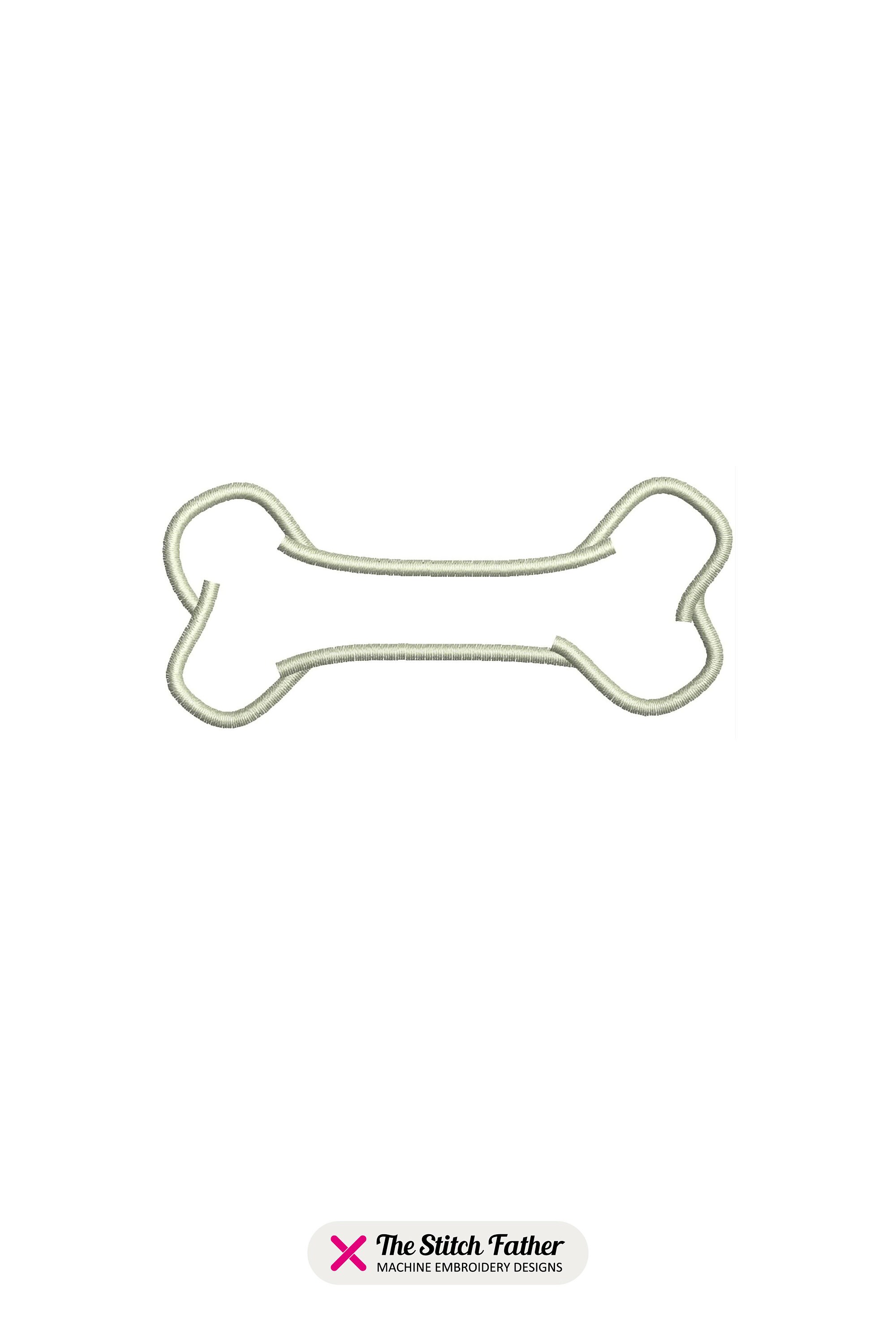 Bone Outline Machine Embroidery Design - 6 Sizes - INSTANT DOWNLOAD - Etsy