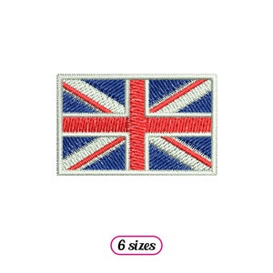 Mini UK Flag Machine Embroidery design – United Kingdom Flag – England Scotland Ireland Union Flag – Tiny Flag 6 sizes - INSTANT DOWNLOAD