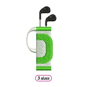 ミニゴルフバッグ機械刺繍デザイン - ゴルフクラブバッグ - ゴルフクラブ - ゴルフプレーヤーグリーンゲーム - ゴルフスポーツ用品 - 即時ダウンロード