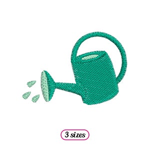 ミニじょうろマシン刺繍デザイン - じょうろステッチガーデンツール - ガーデニング機器 - 植物への水やり - 即時ダウンロード
