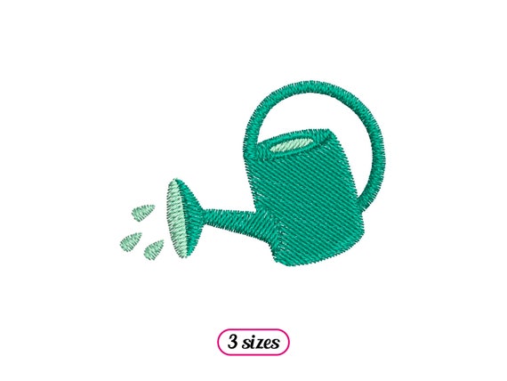 Mini Watering Can Machine Embroidery design – Watering Can Fill Stitch Garden Tool – Gardening Equipment - Watering Plant - INSTANT DOWNLOAD