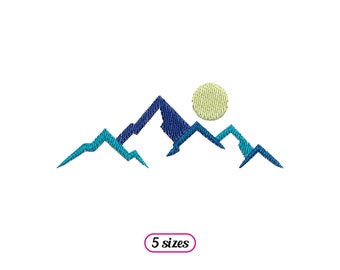 Mountain Skyline 4x4 Machine Embroidery design - 5 sizes - INSTANT DOWNLOAD