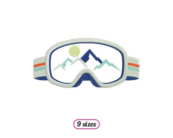 Ski Mask Mountains Machine Embroidery design - 9 sizes - INSTANT DOWNLOAD