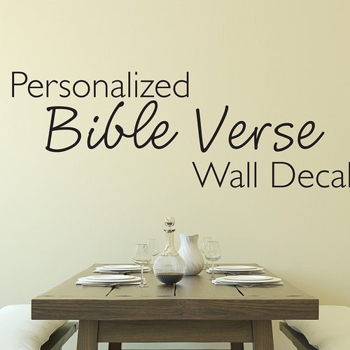 Custom Bible Verse Wall Decals Create Your Own Custom Vinyl Etsy
