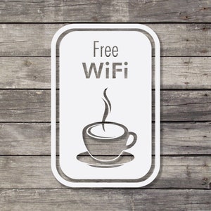 Vinyl Free WiFi Coffee Shop Decal - Enhance Your Business&#39; Customer Experience
