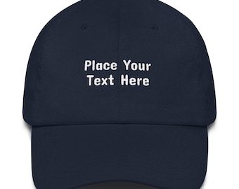 Custom Baseball Cap, Embroidered Baseball Hat, Personalized Ball Cap