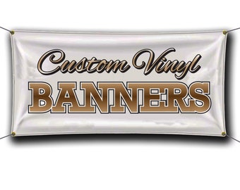 Custom Vinyl Banner, Full Color, Indoor Outdoor Vinyl Signage