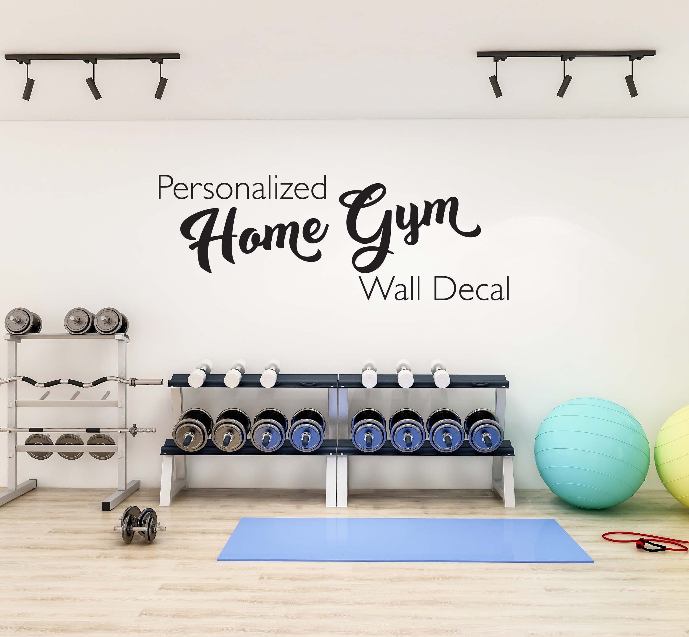 Custom Personalized Home Gym Wall Decal Etsy