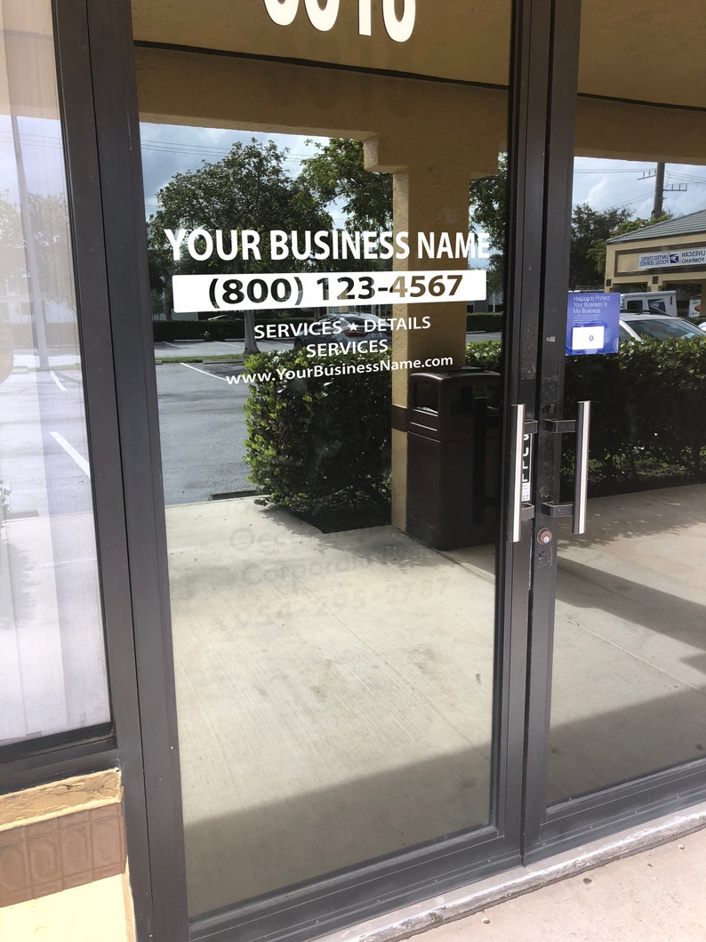 Custom Business Vinyl Decal Store Hours Decal Window Decal Etsy