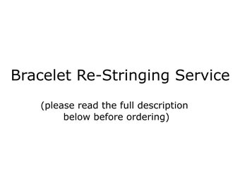 Basic Mala Bracelet Re-Stringing Service