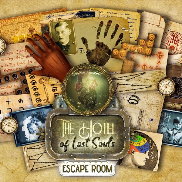 Escape Room Game DIY Printable Game Kit The Hotel of Lost Souls Escape Game | Printable Escape Room Kit | DIY Escape Room | Party Games