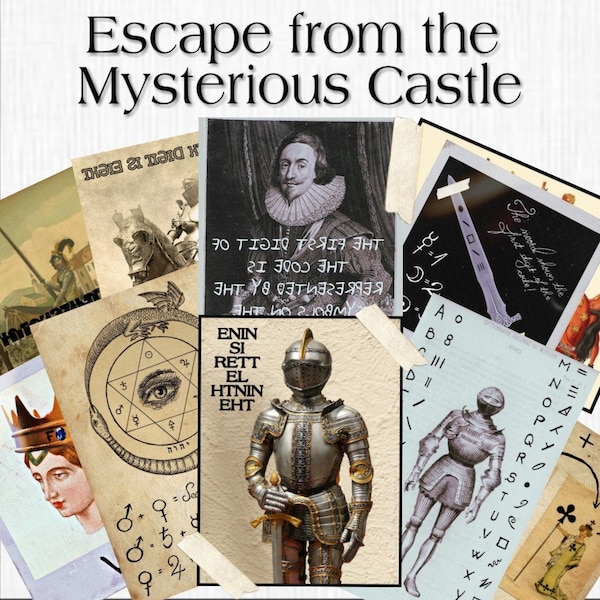 Escape Room Game DIY Medieval Printable Game Kit Mysterious Castle | Fun Party Game Medieval Gift Family Escape Room DIY