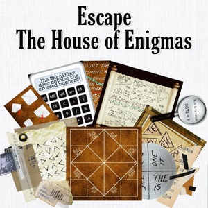 Escape Room Game DIY Escape Room Logic Printable Game Kit House of Enigmas | Fun Party Game Family Gift Enigmas Escape Room DIY