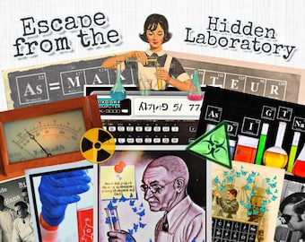 Escape Room Game DIY Laboratory Printable Game Kit The Hidden Laboratory | Escape Room Party Game Escape Gift Laboratory Escape Room DIY