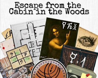 Escape Room Game DIY Cabin Kit de juego imprimible Cabin in The Woods / Adult Party Game Fun Gift Family Escape Room DIY