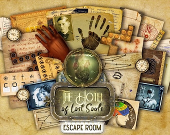 Escape Room Game DIY Printable Game Kit The Hotel of Lost Souls Escape Game | Printable Escape Room Kit | DIY Escape Room | Party Games