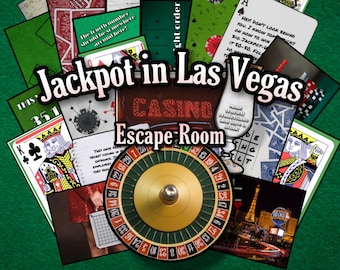 Juego de escape Juego de sala de escape DIY Kit de juego imprimible Las Vegas / Kit de sala de escape imprimible / Sala de escape de bricolaje / Juegos de fiesta imprimibles / Vegas