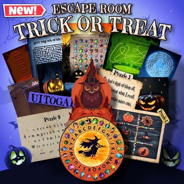 Halloween Escape Room Game DIY Halloween Printable Game Kit for Kids Halloween Escape Room | Halloween Party Game Halloween Gift Halloween