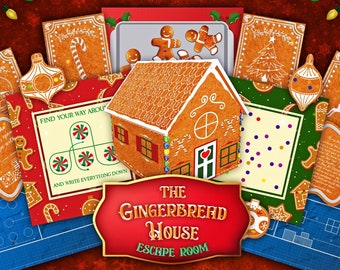 Christmas Escape Room Game DIY Christmas Printable Game Kit The Gingerbread House | Christmas Party Game Christmas Gift Game DIY Christmas