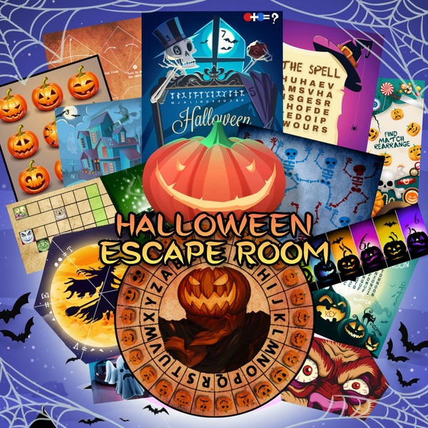 Halloween Escape Room Game DIY Halloween Printable Game Kit for Kids Halloween Escape Room  | Halloween Party Game Halloween Gift Halloween