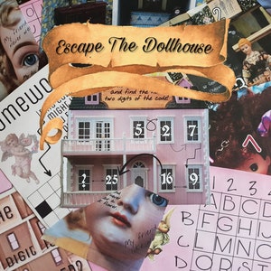 Escape Room Printable – The Dollhouse: Creepy Doll-Themed Puzzle Game Kit for Kids