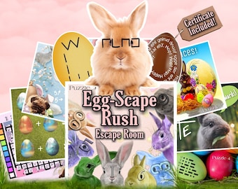 Easter Escape Room Printable – Egg-scape Rush: Egg Hunt Puzzle Game Kit for Kids