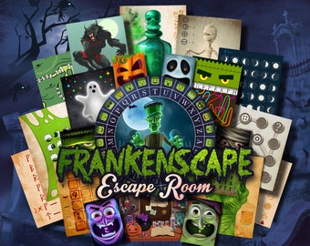 Halloween Escape Room Printable – Frankenscape: Monster Puzzle Game for Kids
