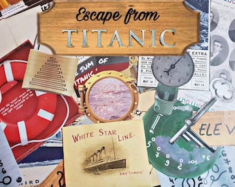 Juego de sala de escape DIY Kit de juego imprimible Titanic para niños Titanic / Juego de fiesta para adultos Regalo divertido Titanic Escape Room DIY