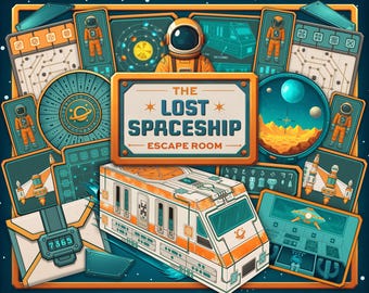 Escape Room Printable – The Lost Spaceship: Sci-Fi Puzzle Game for Kids & Teens