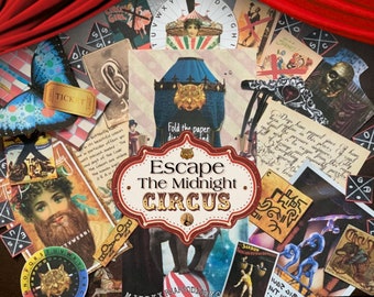 Escape Room Game DIY Printable Game Kit The Midnight Circus | Printable Escape Room Kit | DIY Escape Room | Printable Fun Party Games