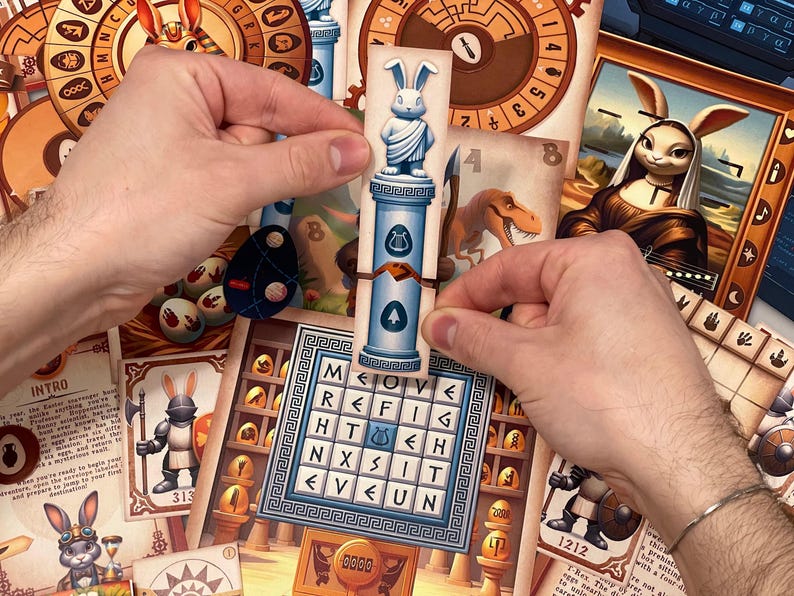 At-home Easter Time Machine escape room featuring temporal puzzles and holiday-themed mysteries across different periods
