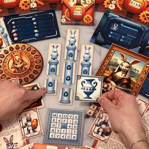 Easter-themed printable escape room with time travel adventure and holiday puzzle challenges for family game night