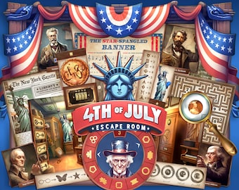 4th of July Escape Room Printable – Independence Day Puzzle Game for Kids & Families