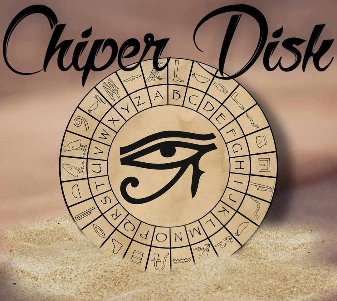 Printable Egyptian Hieroglyphs Cipher Wheel Disk Escape Room -  Sweden