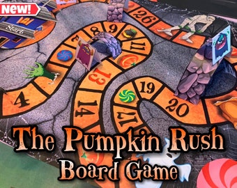 Halloween Board Game Printable Pumpkin Rush Halloween Board Game, Board Game for Kids, Halloween Board Game, Halloween Party Family Game