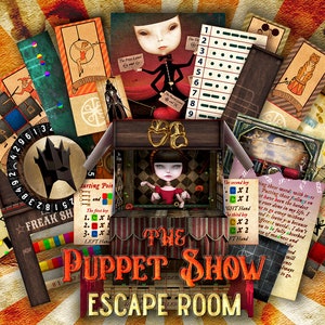 Escape Room Game DIY Printable Game Kit The Puppet Show Escape Game | Printable Escape Room Kit | DIY Escape Room | Party Games