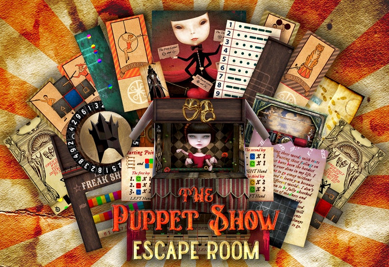 Escape Room Game DIY Printable Game Kit the Puppet Show Escape Etsy