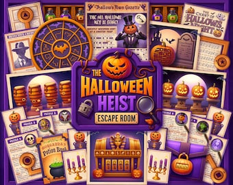 Halloween Escape Room Printable: The Halloween Heist Mystery Game for Families (PDF Download)
