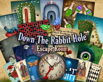 Alice in Wonderland Escape Room: Family Printable Game (PDF Download)