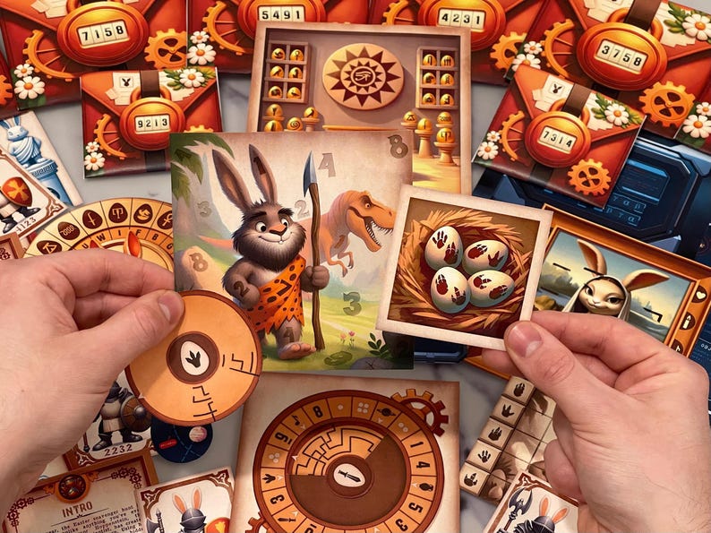 DIY Easter escape room with printable time machine theme combining holiday traditions from different eras