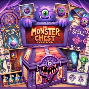 Escape Room Wizard School | Printable Magic Puzzle Game for Kids & Teens | DIY Fantasy Adventure | Escape Chest Challenge | PDF Download