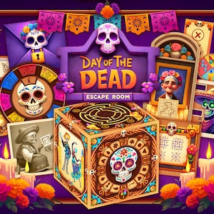 Family Escape Room, Printable Activity for Halloween, Escape Room at Home for Teens, Adults, and Children, Day of the Dead