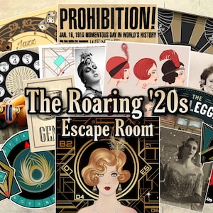 Escape Room Printable – The Roaring 20s: 1920s Speakeasy Puzzle Game for Adults
