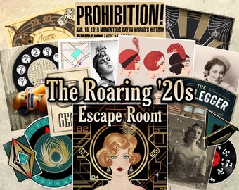 Escape Room Printable – The Roaring 20s: 1920s Speakeasy Puzzle Game for Adults